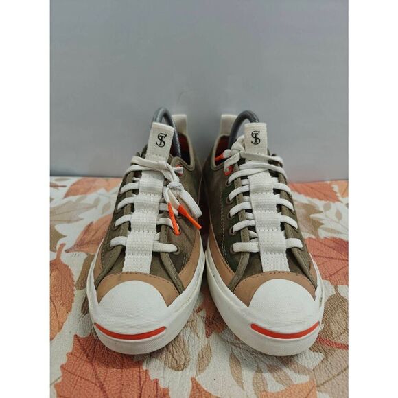 Converse x Todd Snyder Jack Purcell Rebel Prep Elmwood Egret Low Top Sneaker W7 - Picture 3 of 6